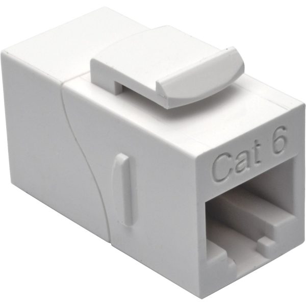 Tripp Lite Cat6 Straight-Through Modular In-Line Snap-In Coupler (RJ45 F/F), White