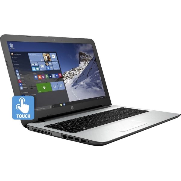 HP 15-ac100 15-ac137ds 15.6" Touchscreen Notebook - 1366 x 768 - Intel Celeron N3150 Quad-core (4 Core) 1.60 GHz - 4 GB Total RAM - 1 TB HDD - White Silver