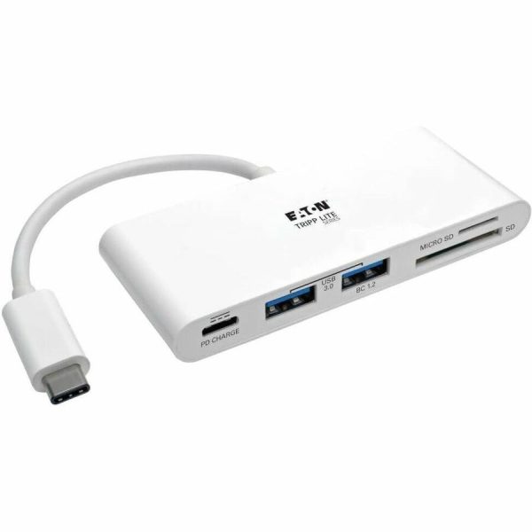 Tripp Lite 2-Port USB-C to USB-A Hub Micro SD & SD/MMC Reader & USB Charging