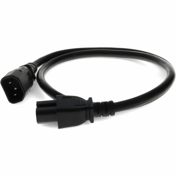 10ft C14 Male to C15 Female 14AWG 100-250V at 10A Black Power Cable