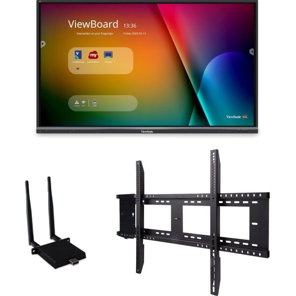 ViewSonic IFP7550-E1 - 75" ViewBoard 4K Ultra HD Interactive Flat Panel Bundle