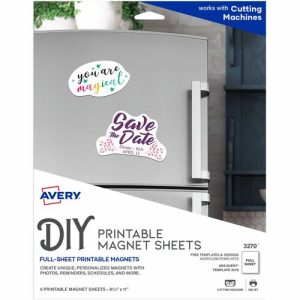 Avery Magnet Sheets, Printable, Inkjet, 8-1/2"x11", 5/PK, Matte WE