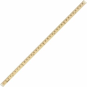 Acme United Corporation Yardstick, Metal Ends, Hang Hole, 36"L, Wood, Natural
