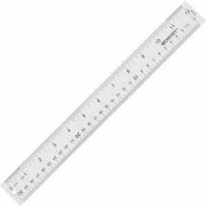 Acme United Corporation Plastic Ruler, Acrylic, 12" Long, Clear