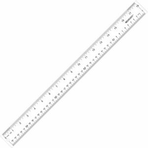 Acme United Corporation Plastic Ruler, Acrylic, 18" Long, Clear