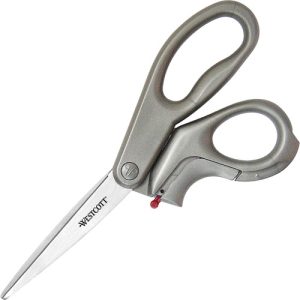 Acme United Corporation Box Cutter Scissors,Auto Retractable Blade,3" Cut/8" Full,BK