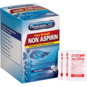Acme United Corporation  Non Aspirin Pain Reliever, Extra Strength, 2/Packet, 125/BX