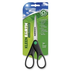 Acme United Corporation  Stainless Steel Shears, 7" Pointed, Contoured Black Handles