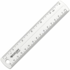 Acme United Corporation Plastic Ruler, 6" Long, Clear