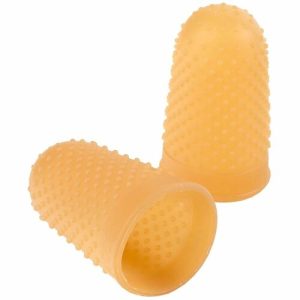 ACCO Rubber Finger Tips, Large, 3/4" Diameter, 1 DZ, Amber
