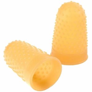 ACCO Rubber Finger Tips, Medium, 5/8" Diameter, 1 DZ, Amber