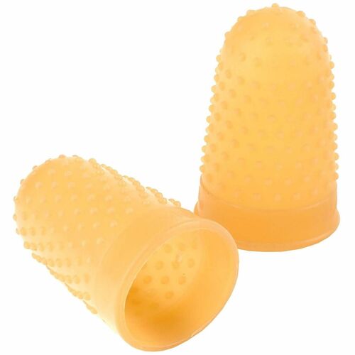 ACCO Rubber Finger Tips, Medium, 5/8" Diameter, 1 DZ, Amber
