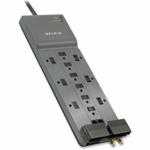 Belkin  Surge Protector, 12 Outlets, 10' Cord, Gray