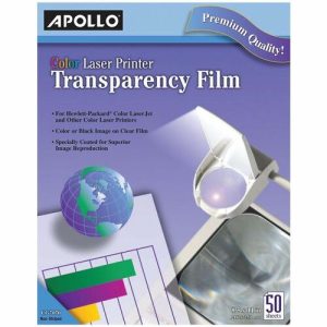 Apollo  Transparency Film,F/HP Color LaserJet Series,50/BX,8-1/2"x11