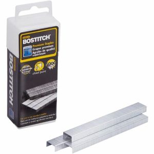 Bostitch (Stanley Bostitch)  Standard Staples,Chisel Point,1/4"Leg Length,Metal,5000/BX