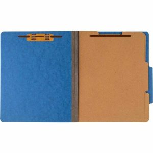 ACCO  Classification Folders,3" Exp,2 Div,Ltr,10/BX,Sky Blue