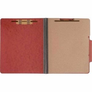 ACCO  Classification Folders,4" Exp,3 Div,Ltr,10/BX,Earth Red