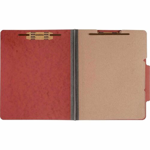 ACCO Classification Folders,4" Exp,3 Div,Ltr,10/BX,Earth Red