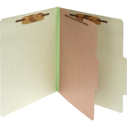 ACCO Classification Folders,2" Exp,1 Partition,Lgl,10/BX,Leaf GN