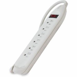 Belkin  Powerstrip, w/ Sliding Covers, 6 Outlets, 12' Cord, Putty