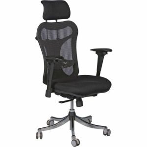 Balt Inc.  Executive Chair,Adjustable Ht/Headrest,28"x24"x51",Black