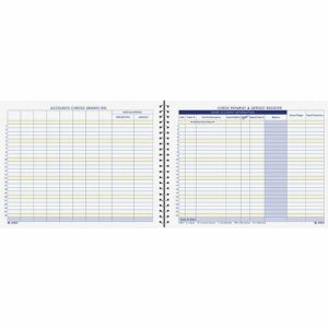 Adams  Check Payment/Deposit Register, 96 Pages, 8-1/2"x11", White