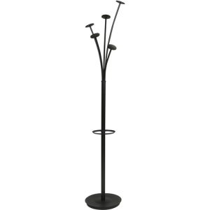 Alba, Inc  Coat Stand, w/Umbrella Holder, 5 Hooks, 73" H, Black