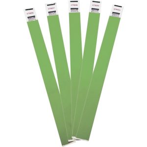 Advantus Corp.  Wristbands, Tyvek, Numbered, 3/4"x9-3/4", 100/PK, Green