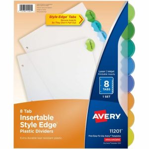Avery  Insertable Dividers,Printable,8-1/2"x11",8-Tabs/ST,Multi