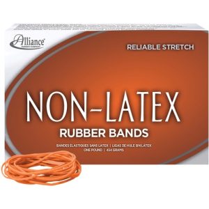 Alliance Rubber Company Rubber Bands, Latex-free,3-1/2"x1/16" No.19, Orange, 1440/BX