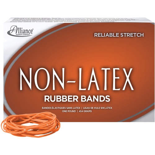 Alliance Rubber Company Rubber Bands, Latex-free,3-1/2"x1/16" No.19, Orange, 1440/BX