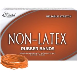 Alliance Rubber Company Rubber Bands, Latex-free,3-1/2"x1/8"No.33,Orange,Appr.720/BX