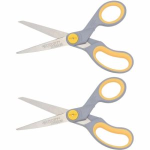 Acme United Corporation  Scissors,Straight Handles,Titanium Bonded,8",2/PK,GY/YW