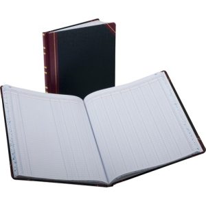 Boorum & Pease  Columnar Book, Dble Page Form,12-1/4"x10-1/8",Black