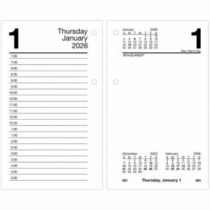 AT-A-GLANCE Daily Refill For 17-Style,Jan-Dec,2PPD, 3-1/2"x6", White