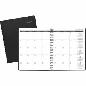 AT-A-GLANCE  Planner,w/Memo,Mthly,2PPM,12Mths,Jan-Dec,7"x8-3/4",Black