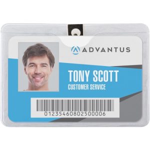 Advantus Corp.  Badge Holder, w/Clip, Horizontal, 4-3/8"x3-1/8", 50/PK, CL