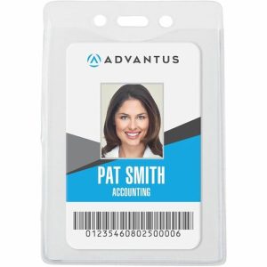 Advantus Corp. ID Badge Holder, Security, Vertical, 50/BX, Clear