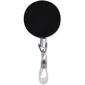 Advantus Corp.  Retractable ID Reel, w/ Badge Holder, Heavy Duty, 12/BX, BK