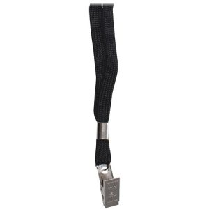 Advantus Corp. Lanyard, w/ Badge Clip, 24/BX, Black
