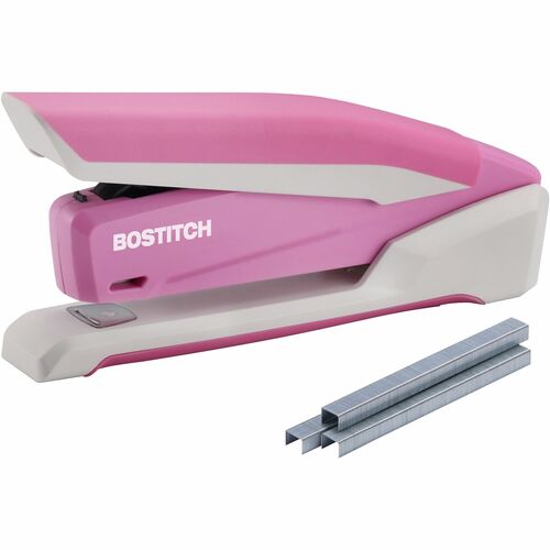 Accentra, Inc. Desktop Stapler, BCA, 20 Sheet Capacity, Pink/White