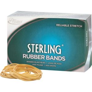 Alliance Rubber Company Rubber bands, Size 33, 1-Lb., 3-1/2"x1/8", 850/BX, Natural