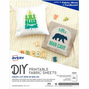 Avery  Fabric Decal Paper,Inkjet,Iron-On,8-1/2"x11",5/PK,6PK/CT