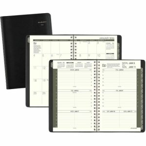 AT-A-GLANCE  Appointmt Book,Wkly/Mthly,2PPW,12-Mth Jan-Dec,4-7/8"x8",BK