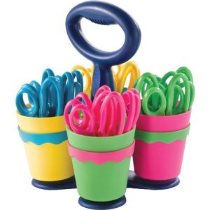 Acme United Corporation Scissors Caddy,w/24 Scissors,Antimicrobial,Blunt,Assorted