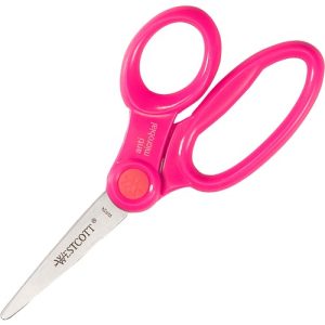 Acme United Corporation Scissors, Antimicrobial, 5" Pointed, AST Plastic Handles
