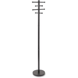 Advantus Corp. Wood Coat Trees, 8 Pegs, 68" H, Black