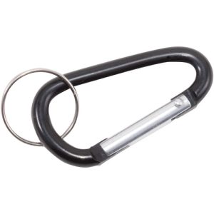 Advantus Corp.  Key Chain, w/ Split Key Ring, Carabiner, 10/PK, Black
