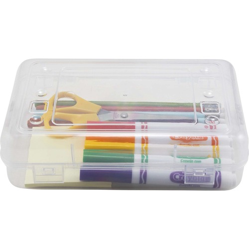 Advantus Corp. Pencil Box, 8-1/2"x5-1/2", Clear
