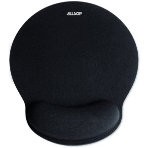 Allsop  Mouse Pad, w/ Wrist Rest, Memory Foam, Black